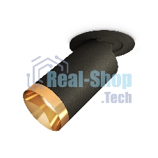 Светильник Ambrella Light XM6323204 SBK/PYG черный песок/золото желтое полированное MR16 GU5.3 (A2242, C6323, N6134)