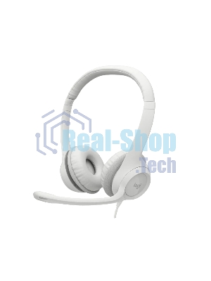 Гарнитура Logitech H390 белый, проводная, USB