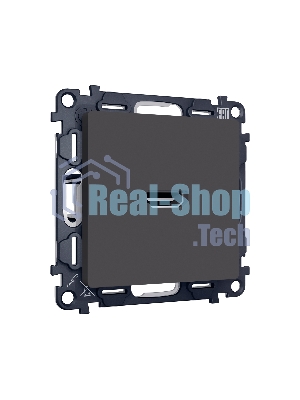 Комплект механизма розетки HDMI 2.0 ALFA Графит мягкое касание 40V/500mA 2.0GHz 5-18Gbit/s QUANT (AP9140, VM222) MA914010