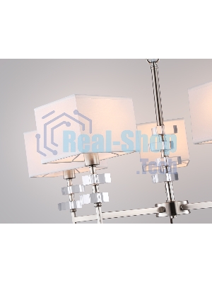 Люстра Ambrella light LH71321/5 SN/WH никель/белый E14/5 max 40W D700*850