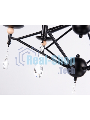 Светильник Ambrella light TR9597/6 BK черный E14/6 max 40W D660*880