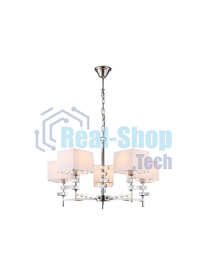 Люстра Ambrella light LH71321/5 SN/WH никель/белый E14/5 max 40W D700*850
