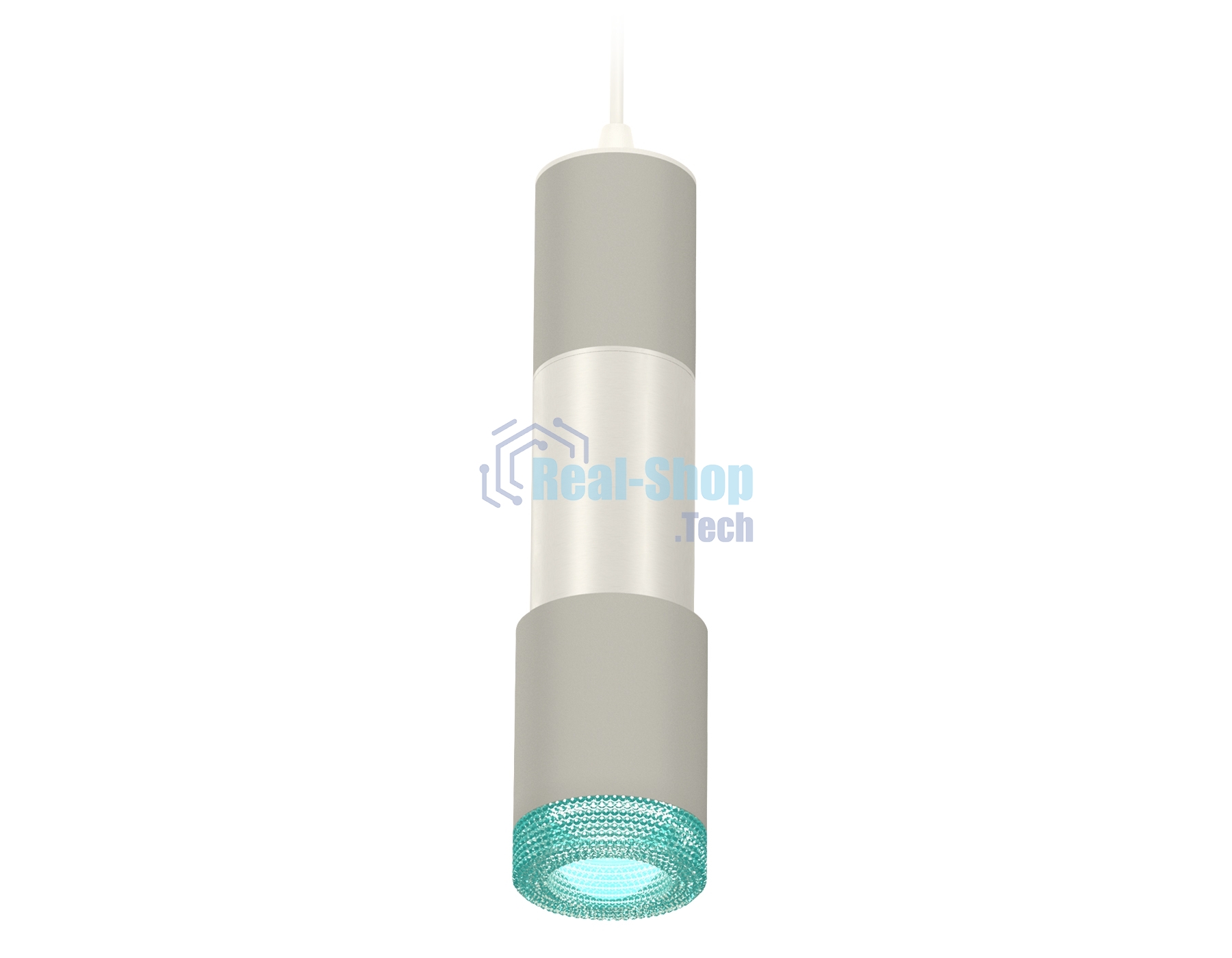 Светильник Ambrella Light XP7423002 SGR/PSL/BL серый песок/серебро полированное/голубой MR16 GU5.3