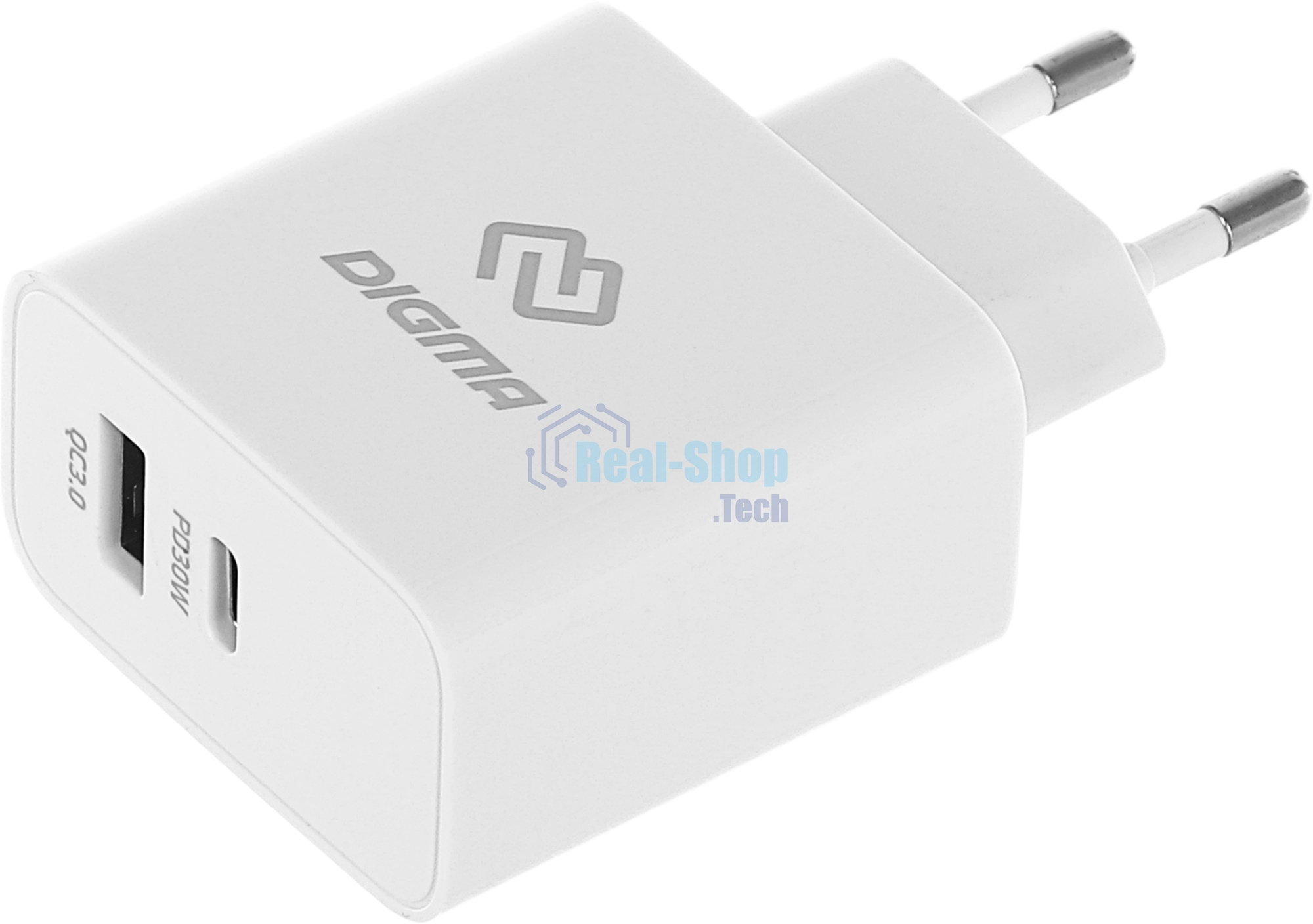 Сетевое зарядное устройство Digma DGW3D 3A PD+QC белый