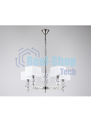 Люстра Ambrella light LH71321/5 SN/WH никель/белый E14/5 max 40W D700*850