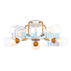 Светильник Ambrella light TR303323/5 WH/GD/CL/FR белый/золото/прозрачный/белый матовый E27*5 max 60W D620*200