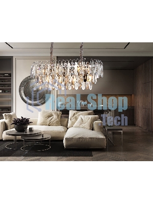Светильник Ambrella light TR5259/10 CH/CL хром/прозрачный E27*10 max 40W 800*300*270