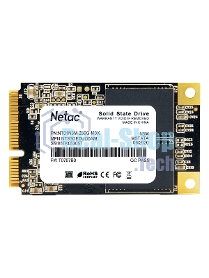 Накопитель SSD Netac N5M, 256Gb, mSATA, R/W 560/520