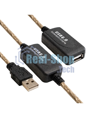 Удлинитель активный USB2.0-repeater ExeGate EX-UAE-AMAF-15.0 (Am/Af, 15м)