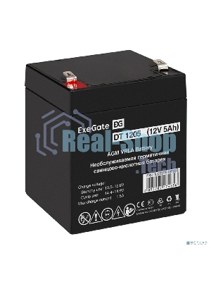 Аккумуляторная батарея ExeGate DT 1205 (12V 5Ah, клеммы F2)