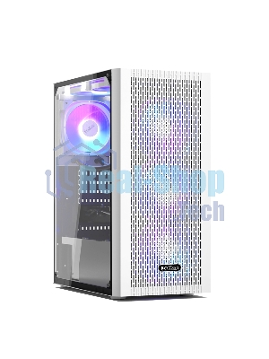 Компьютерный корпус без блока питания PCCOOLER MA100 MESH WH, Mesh Mid Tower, White, TG, 0.4 SPCC, 3x120мм ARGb ATX, mATX, mITX 160/310/180мм 2x2.5