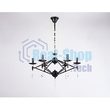 Светильник Ambrella light TR9597/6 BK черный E14/6 max 40W D660*880