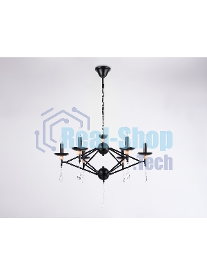 Светильник Ambrella light TR9597/6 BK черный E14/6 max 40W D660*880