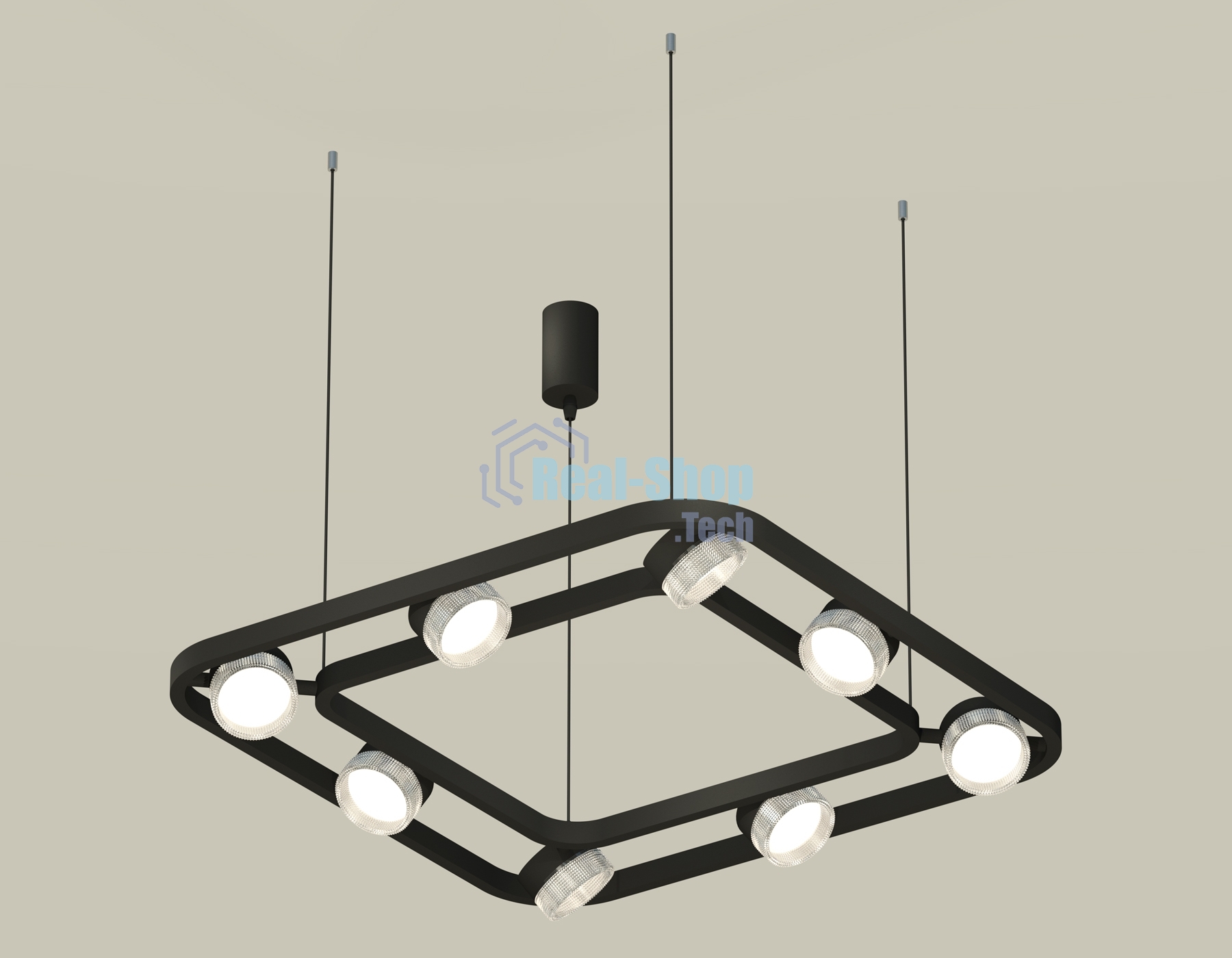 Светильник Ambrella light XB9182200/8 SBK/CL черный песок/прозрачный GX53 (C9182, N8480)