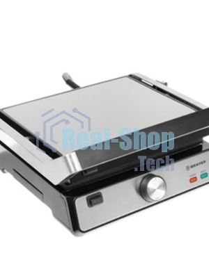 Гриль-пресс электрический BRAYER BR2002, 2000 Вт, съемные, 29x26 см, регул высот, пласт корп., поддон, 180