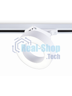 Трековый однофазный светодиодный светильник Ambrella light GL6866 WH белый LED 15W 4200K D115*80