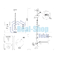 Люстра Ambrella light LH71321/5 SN/WH никель/белый E14/5 max 40W D700*850