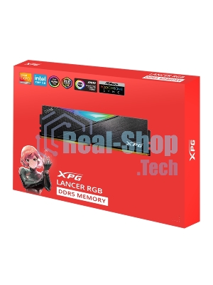 Оперативная память XPG Lancer, DDR5, 32GB (2x16GB), 7200MHz, CL34, DIMM, с радиаторами, RGB, черный