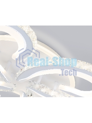 Потолочный светодиодный светильник Ambrella light FA1703/5 WH/CH белый/хром 149W 3000K-6400K 540*540*90 (ПДУ РАДИО 2.4G)