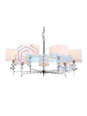 Люстра Ambrella light LH71323/7 SN/WH никель/белый E14/7 max 40W D860*850