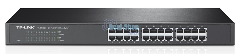 Коммутатор сетевой TP-Link SMB TL-SF1024 Коммутатор 24-port 10/100M Switch, 1U 19-inch rack-mountable steel case