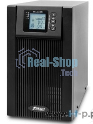 Источник бесперебойного питания PowerMan Online 3000 черный (3000ВА/2100Вт, Online-Double conversion/LCD Display/USB/Software/RJ11/45,RS-232)