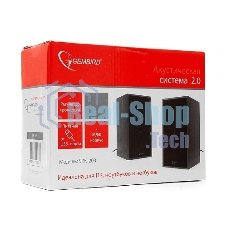 Акустическая система Gembird SPK-203, черный МДФ,2х3 Вт, регулятор громкости, USB