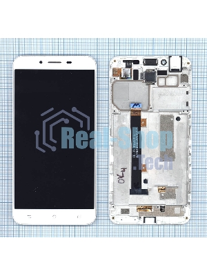 Дисплей для Asus ZenFone 3 Max ZC553KL белый с рамкой