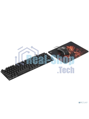 Комплект клавиатура+мышь Defender Aura MKP-117 проводной, USB, 2400 DPI, черный