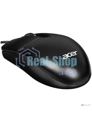 Мышь проводная Acer OMW300 черный, 1200 dpi, USB, кнопки - 3