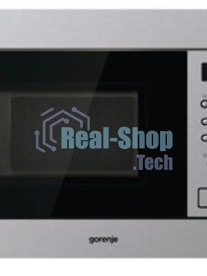 Встраиваемая микроволновая печь Gorenje BM201AG1X нержавеющая сталь, 20 л, 800 Вт, переключатели - поворотный механизм/кнопки
