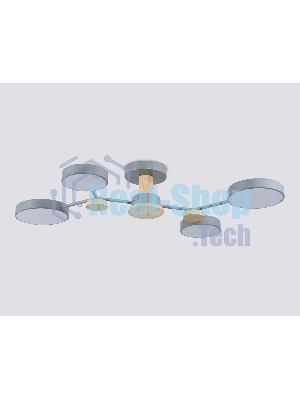 Светильник Ambrella light FL4859/4 GR/WD серый/дерево 60W 3000-6000K 700*400*120 (без ПДУ)