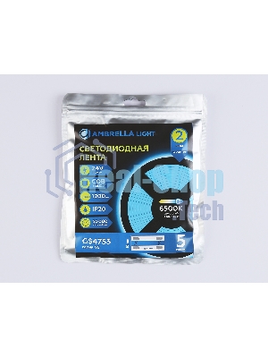 Светодиодная лента Ambrella light GS4753 COB 528Led/14W m/ 24V IP20 6500K/ 5m*10mm*2mm (2 конт.)