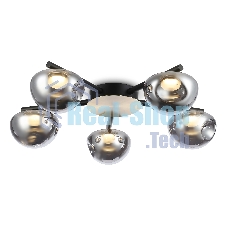 Светильник Ambrella light LH12009/5 BK/GD/SM черный/золото/дымчатый 30W 3000K D790*180