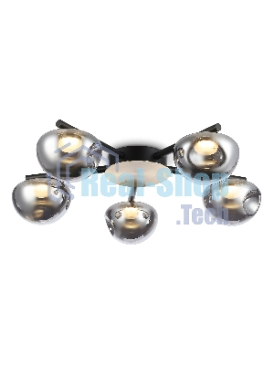Светильник Ambrella light LH12009/5 BK/GD/SM черный/золото/дымчатый 30W 3000K D790*180
