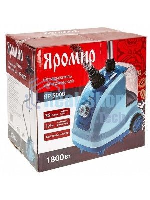 Отпариватель ЯРОМИР ЯР-5000 голубой, 1800 Вт, 35 г/мин, 1400 мл
