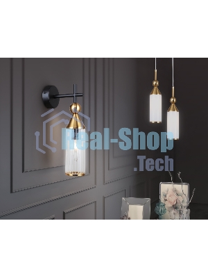 Светильник Ambrella light LH55271 BS/FR латунь/белый матовый E14 max 40W D65*1500