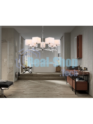 Люстра Ambrella light LH71323/7 SN/WH никель/белый E14/7 max 40W D860*850