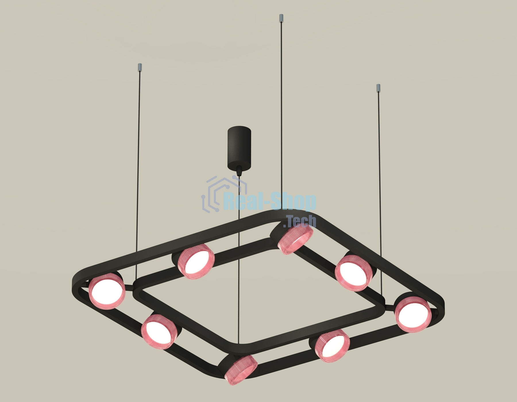 Светильник Ambrella light XB9182201/8 SBK/PI черный песок/розовый GX53 (C9182, N8486)