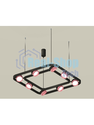 Светильник Ambrella light XB9182201/8 SBK/PI черный песок/розовый GX53 (C9182, N8486)