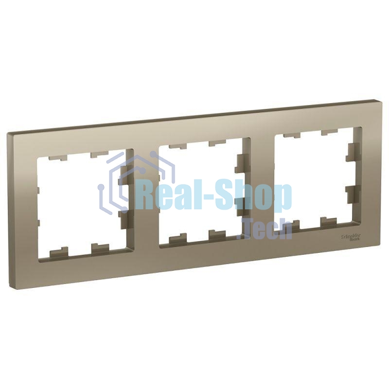 Рамка 3-м AtlasDesign универс. шампань SchE ATN000503