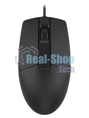 Мышь проводная A4Tech OP-330 черный, 1200 dpi, USB, кнопки - 3