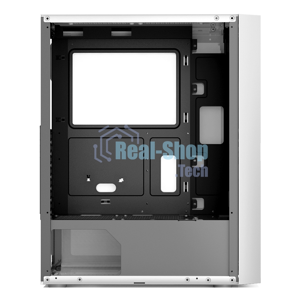 Компьютерный корпус без блока питания PCCOOLER MA100 MESH WH, Mesh Mid Tower, White, TG, 0.4 SPCC, 3x120мм ARGb ATX, mATX, mITX 160/310/180мм 2x2.5