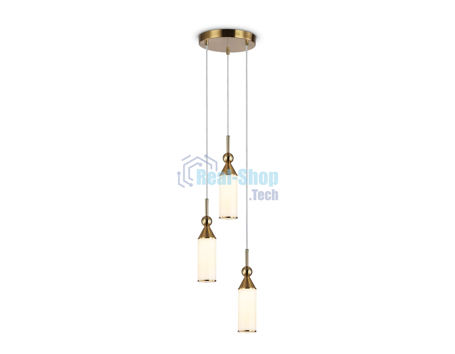 Светильник Ambrella light LH55272/3 BS/FR латунь/белый матовый E14 max 40W D230*1200