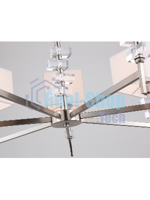 Люстра Ambrella light LH71323/7 SN/WH никель/белый E14/7 max 40W D860*850