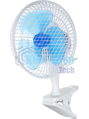 Вентилятор Centek CT-5003 синий/белый, настольный, 20 Вт, 2 скорости, 15 см