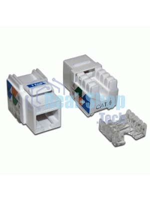 Модуль Keystone RJ45, Cat.6, UTP, 90 градусов, белый
