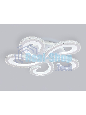 Потолочный светодиодный светильник Ambrella light FA1703/5 WH/CH белый/хром 149W 3000K-6400K 540*540*90 (ПДУ РАДИО 2.4G)