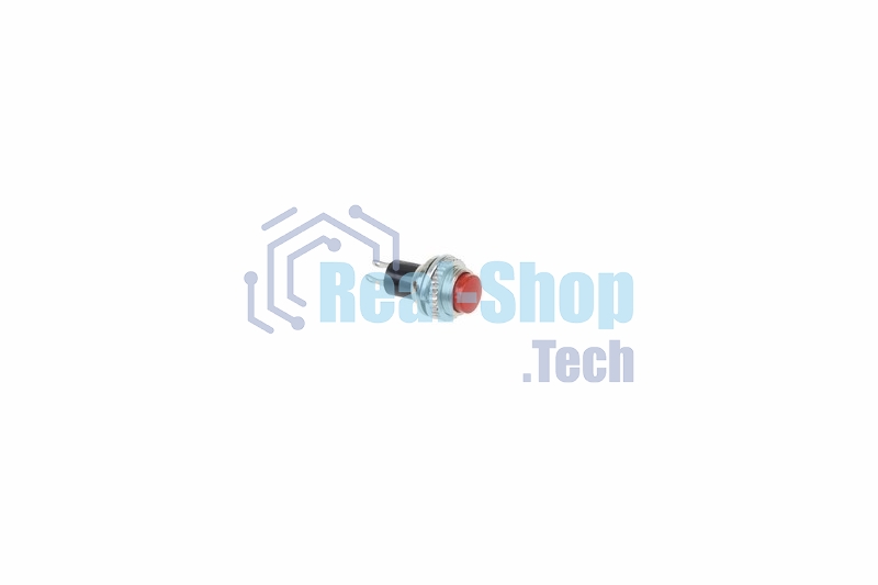 Выключатель-кнопка металл Rexant 220V 2А (2с) (ON)-OFF Ø10.2 красный Mini