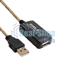 Удлинитель активный USB2.0-repeater ExeGate EX-UAE-AMAF-5.0 (Am/Af, 5м)